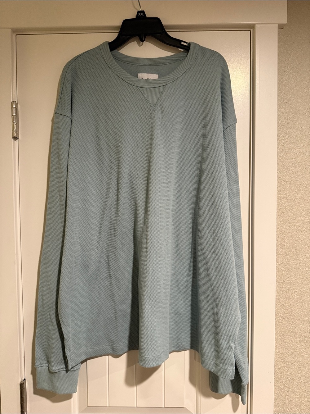 Men's Light Blue Thermal Long-Sleeve Shirt